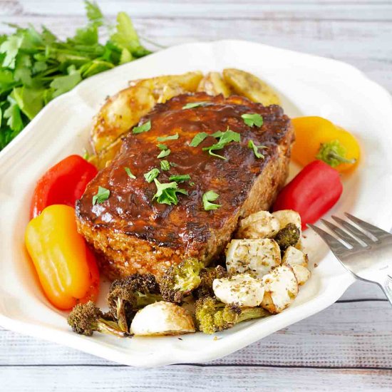 Balsamic Glazed Pork Meatloaf