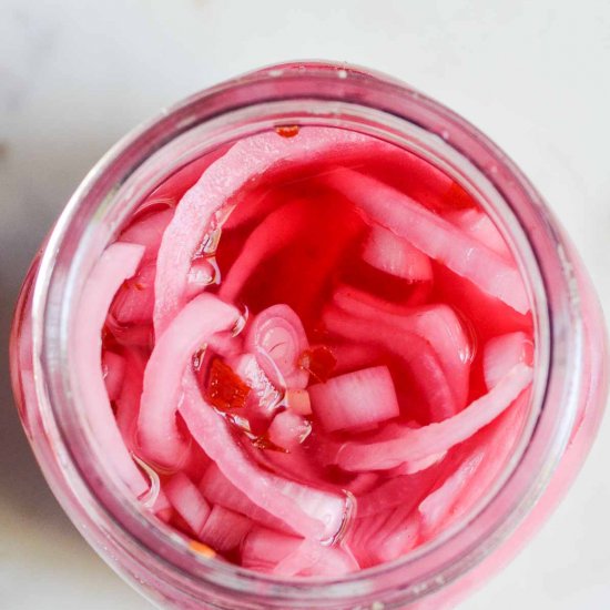 Sweet & Spicy Quick Pickled Onions