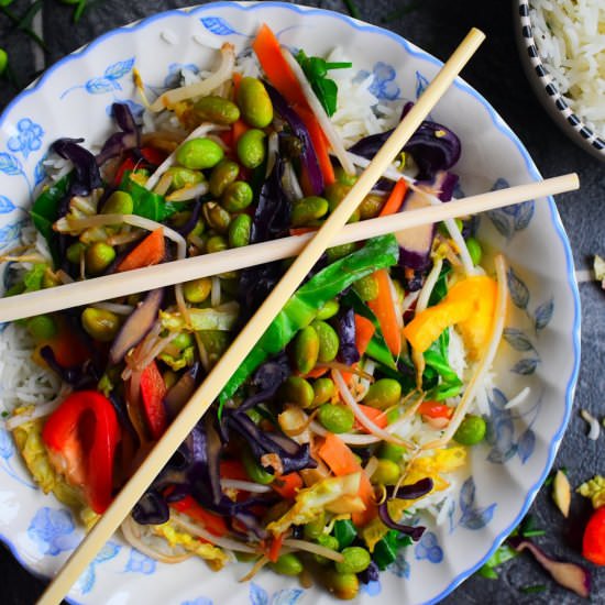 Teriyaki Edamame Stir Fry