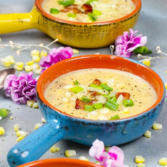 Corn Chowder With Bacon And Chives