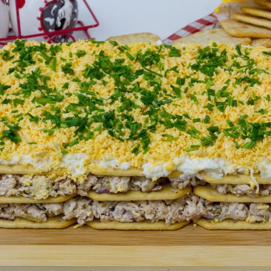 Layered chicken salad