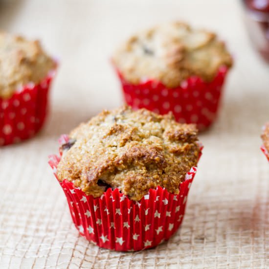 Gluten-free muffins with cherries