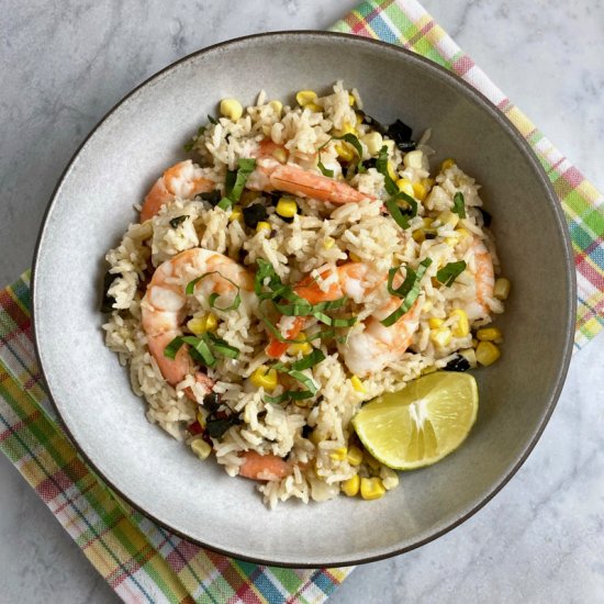 Coconut Rice with Shrimp