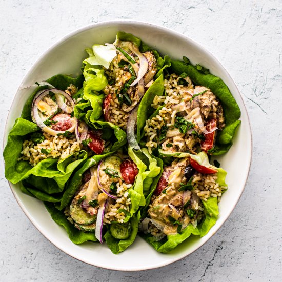 Mediterranean Mackerel Lettuce Wrap