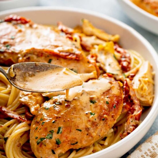 Chicken with Sun Dried Tomatoes