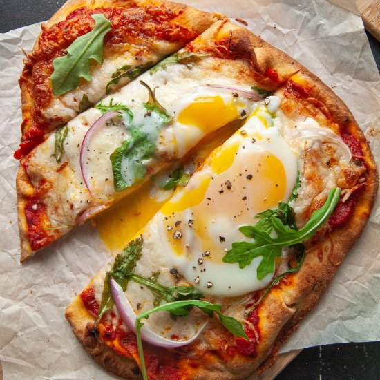 Vegetarian Naan Breakfast Pizza