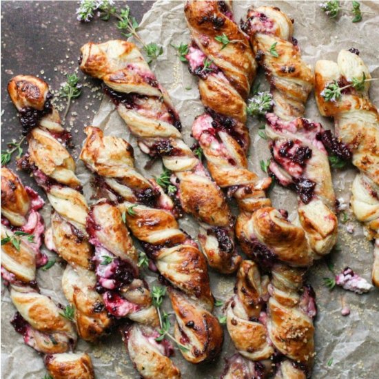 Blackberry Goat Cheese Twists