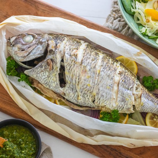 WHOLE FISH EN PAPILLOTE