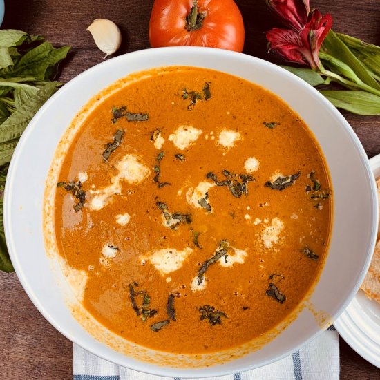 Roasted Tomato Basil Soup