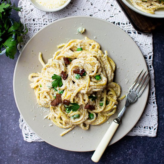 Vegan Creamy Carbonara