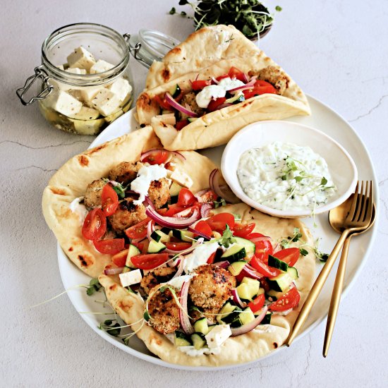 Greek Meatballs with Tzatziki Sauce