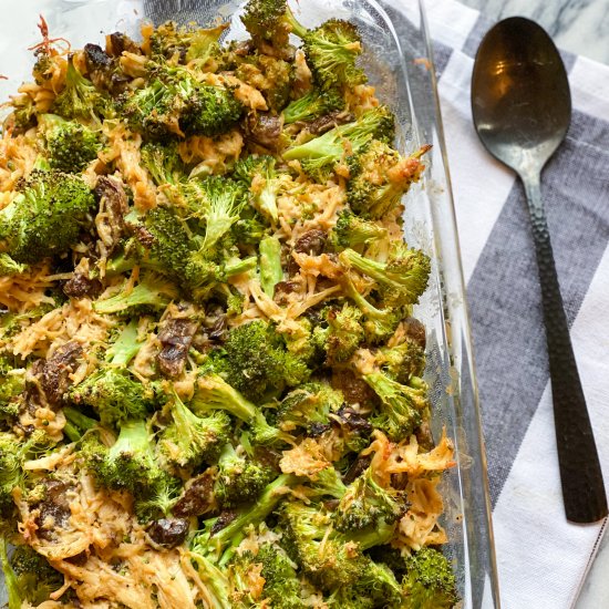 Dairy-Free Cheesy Broccoli Casserole