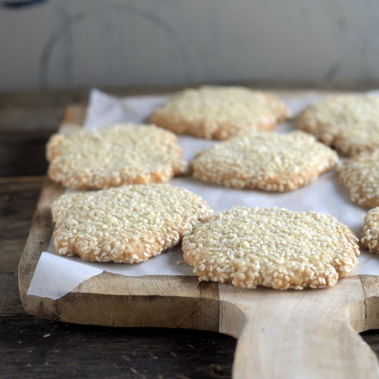 simple sesame seed cookies