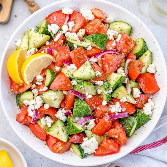 CUCUMBER TOMATO FETA SALAD