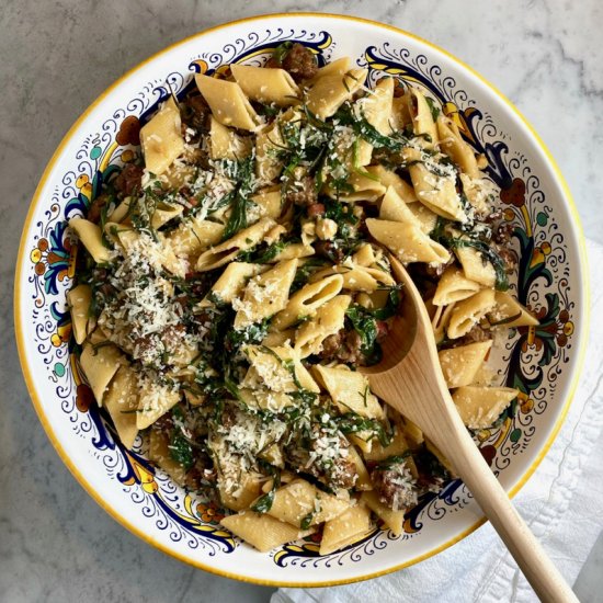 Sausage, Beans & Greens Pasta