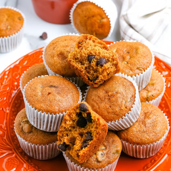 Pumpkin Chocolate Chip Muffins