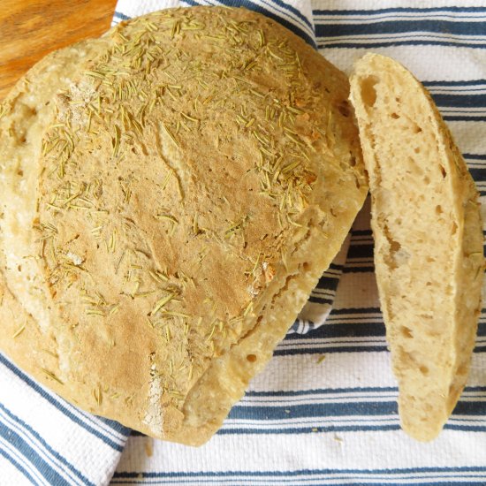 Homemade Rosemary Sourdough Bread