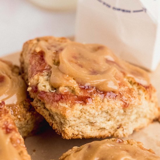 Peanut Butter and Jelly Scones