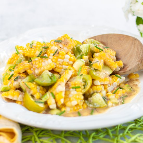 corn salad br. butter vinaigrette