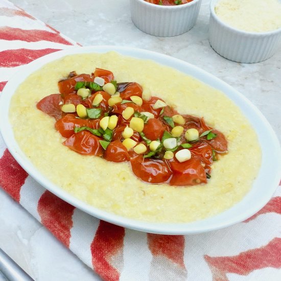 Burst Tomato Corn Polenta