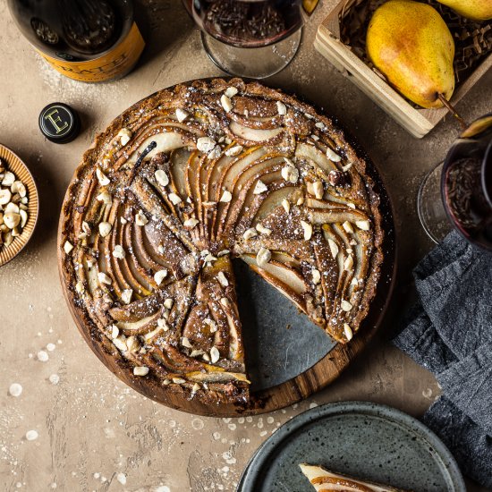 Pear Tart with Hazelnut Frangipane