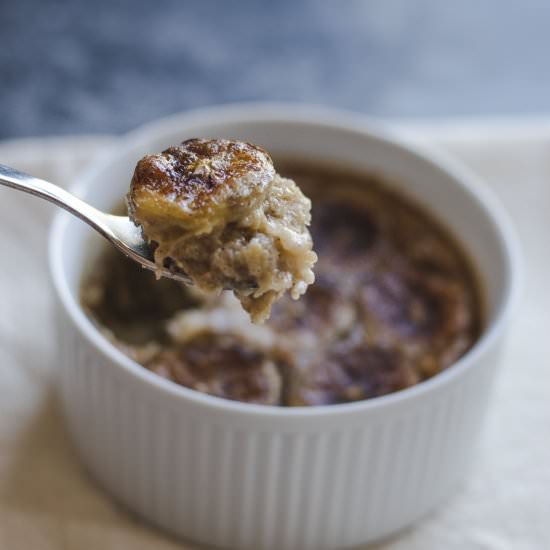 Vegan baked oatmeal porridge