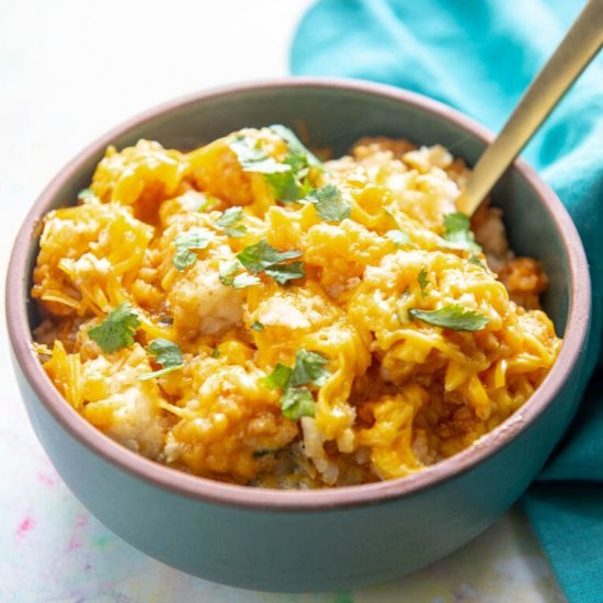 Buffalo Chicken Tater Tot Casserole