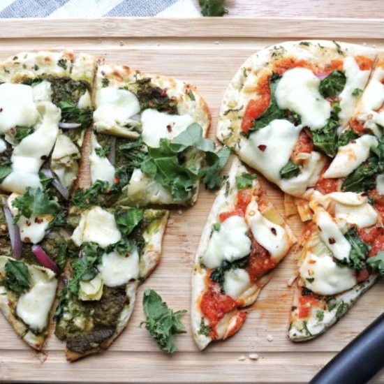 Artichoke and Naan Pizza