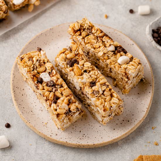 Vegan Chewy S’mores Granola Bars