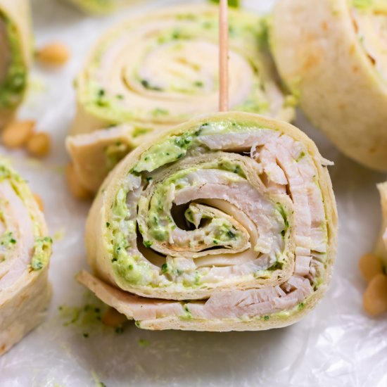 Turkey Pesto Pinwheels