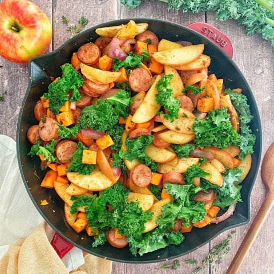 Chicken Sausage & Apple Skillet