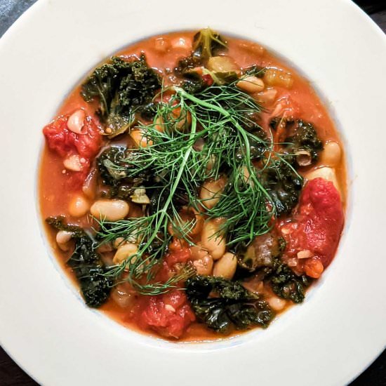 Tuscan Bean Soup with Kale & Fennel