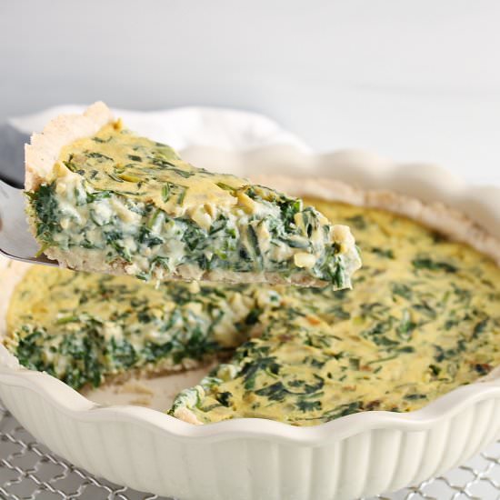 Vegan Spinach Quiche