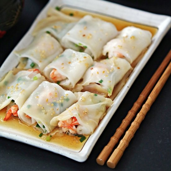 Shrimp Rice Noodle Rolls