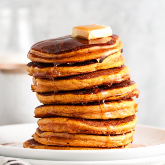 Pumpkin Buttermilk Protein Pancakes