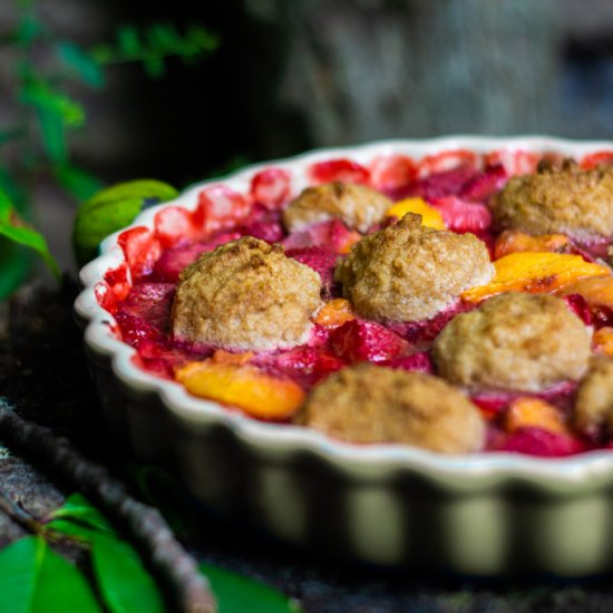 Strawberry and Peach Cobbler (GF)