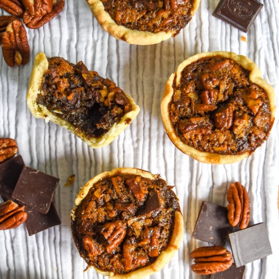 Mini Chocolate Pecan Pies