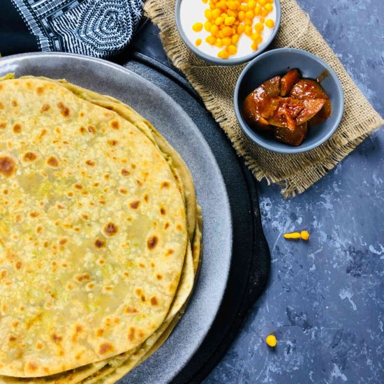 green peas paratha