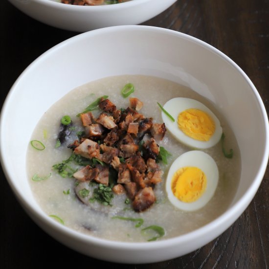 Mushroom and Diced Pork Congee