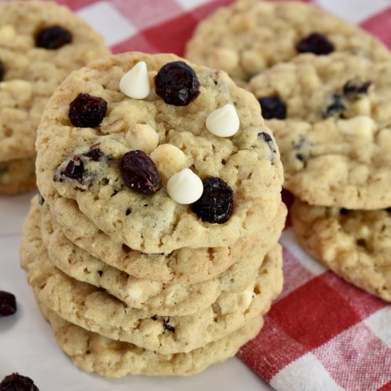 White Chocolate Cranberry Cookies W