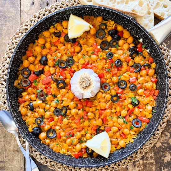 Spanish Baked Rice with Vegetables