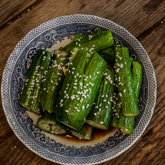 Smashed Marinated Cucumber