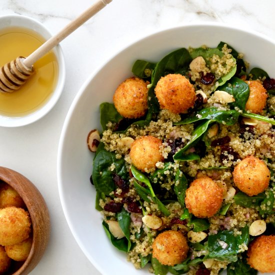 Quinoa Salad with Warm Goat Cheese