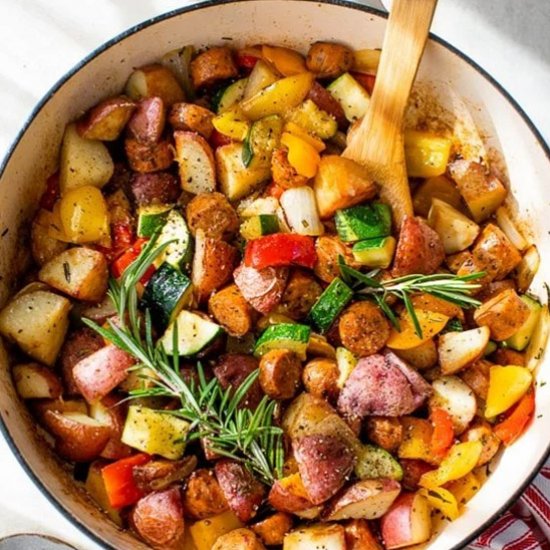 Vegetables w Sausage and Potatoes