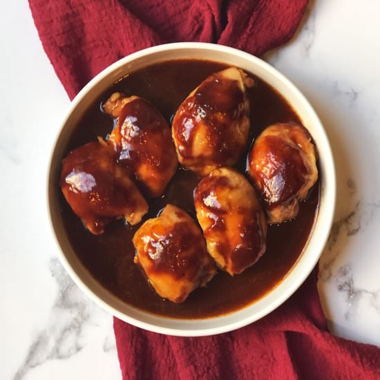 Crockpot BBQ Chicken Thighs