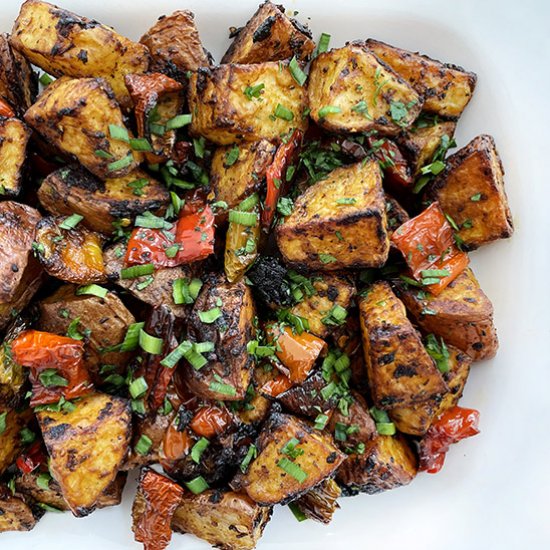 Roasted Potatoes & Apricot Harissa