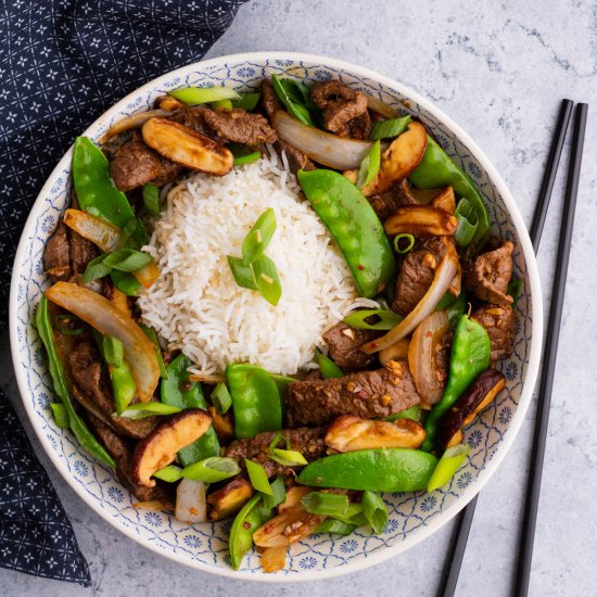 Beef Stir Fry with Snow Peas