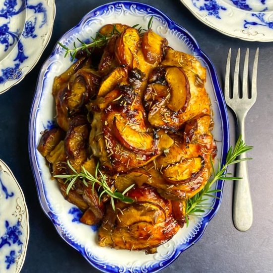 Balsamic Chicken with Peaches