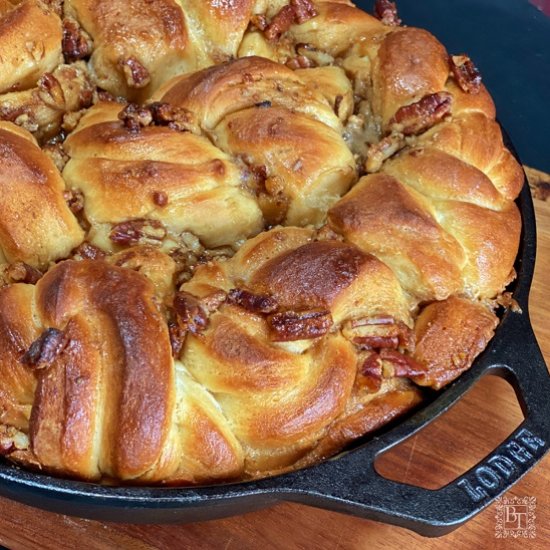 Pecan and Caramilk Ganache Scrolls