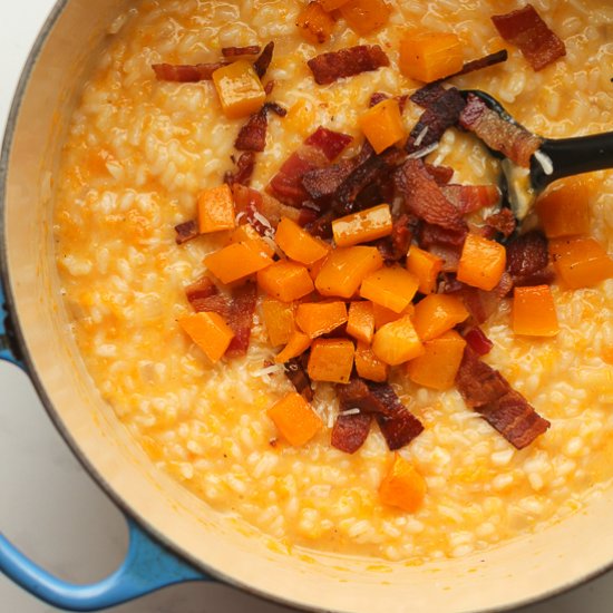 Butternut Squash and Bacon Risotto